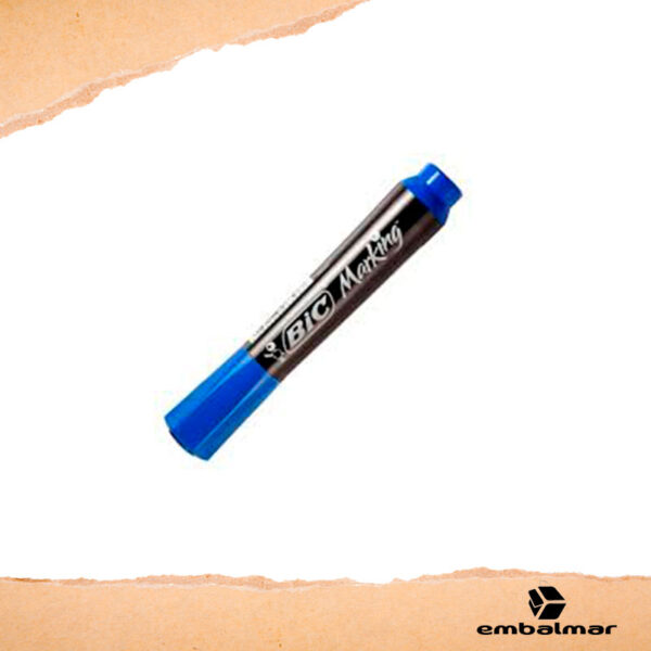 Pincel Marcador Permanente BIC Marking nas cores preta, azul e vermelha