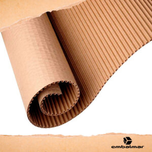 Bobina de papel ondulado / corrugado para embalagem e proteção de produtos.