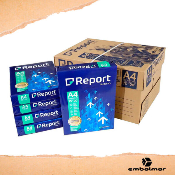 Resma de Papel Sulfite A4 Report Premium 75g 210x297mm